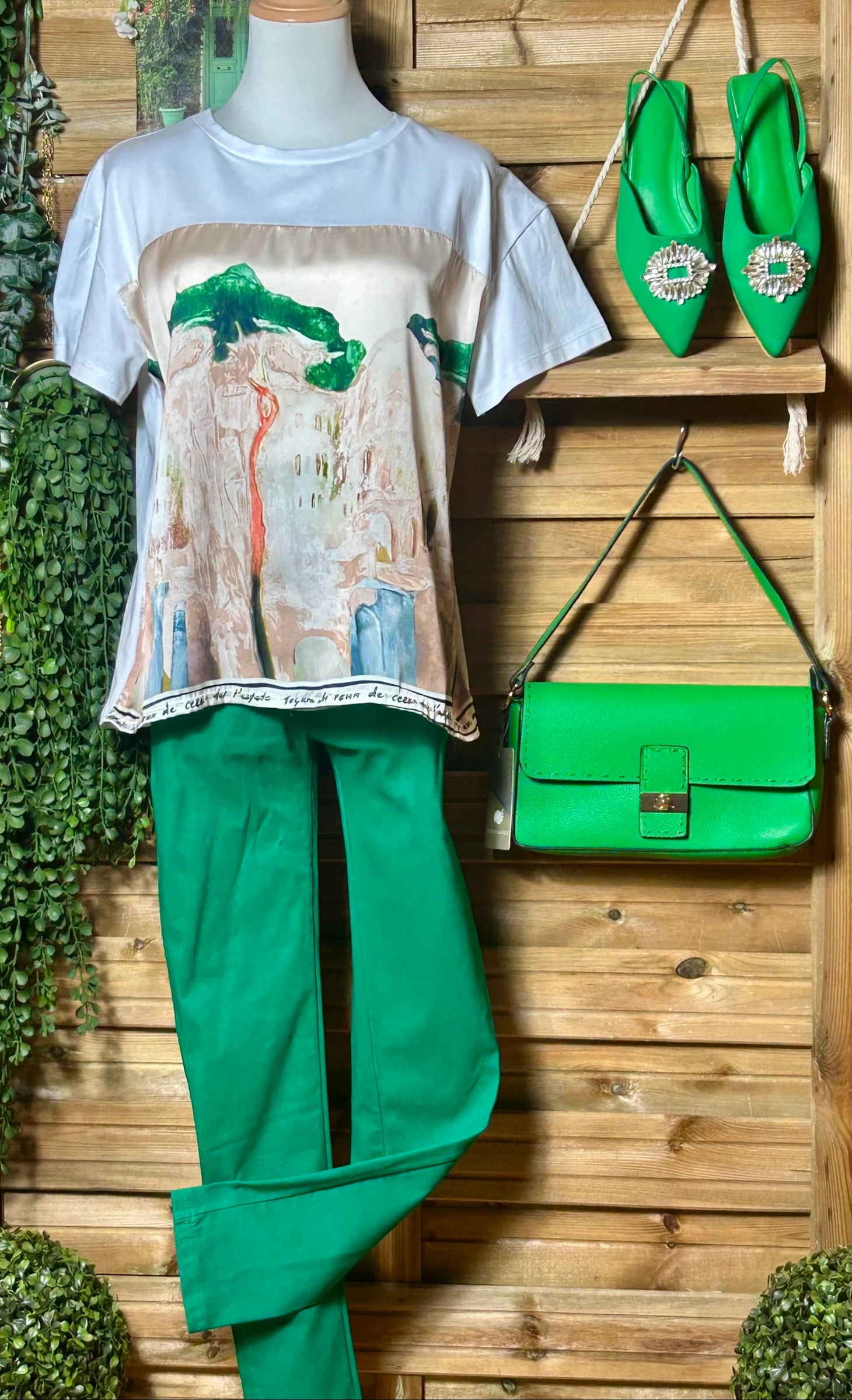Camisa bimateria seda algodão paisagem – photo 4
